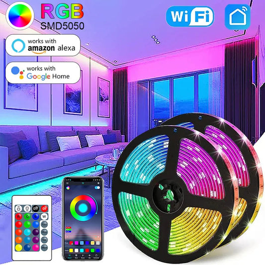 LED Strip Lights APP Control Colour Changing Lights with Remote Mode