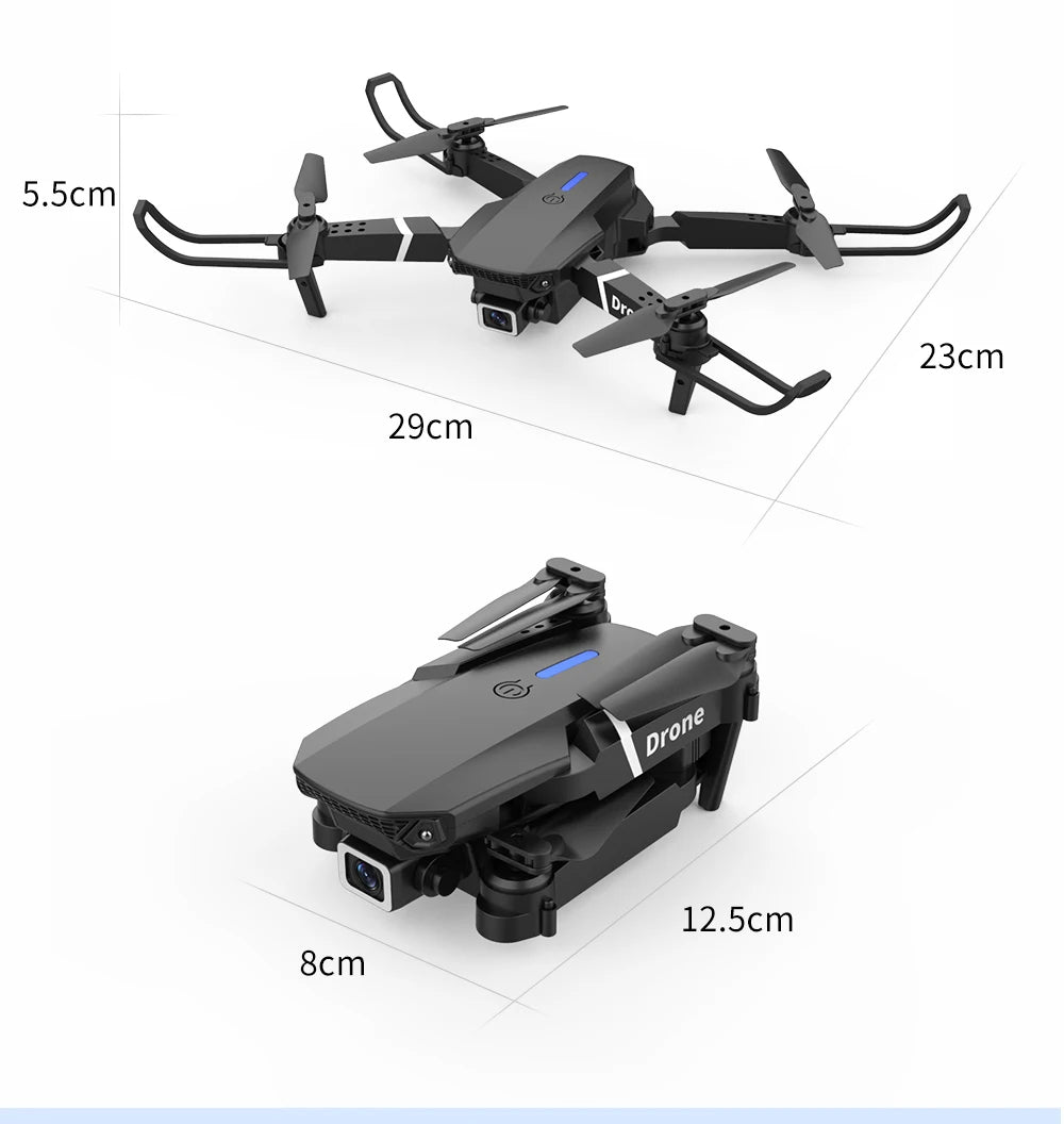 NEW Professional Drone E88 4k wide-angle HD camera WiFi FPV Hold Foldable RC quadrotor helicopter