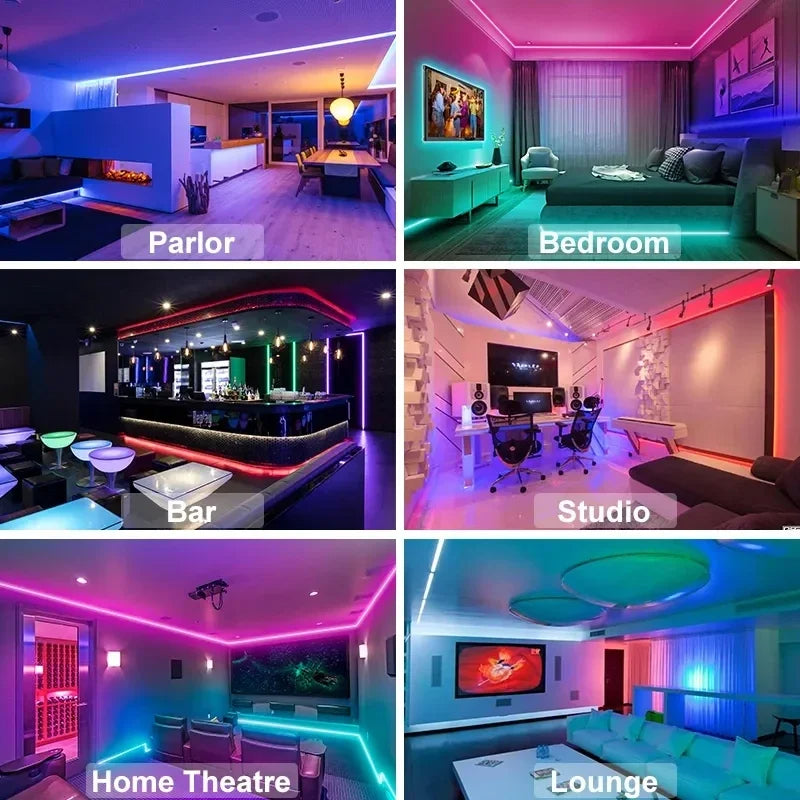 LED Strip Lights APP Control Colour Changing Lights with Remote Mode