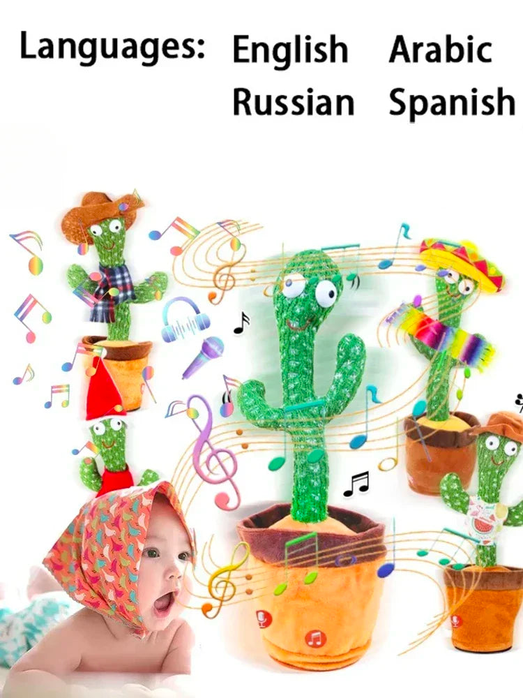 Dancing Talking Cactus Toys For Baby, Singing 120 songs, Mimicking Recording Repeating What You Say