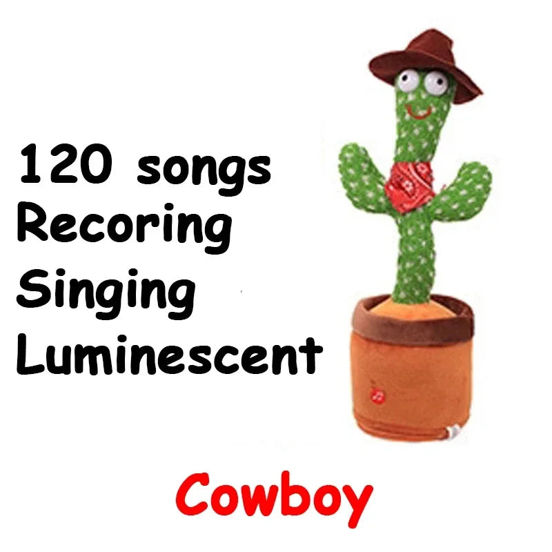 Dancing Talking Cactus Toys For Baby, Singing 120 songs, Mimicking Recording Repeating What You Say