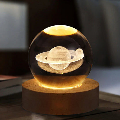 3D Crystal Ball LED Night Light