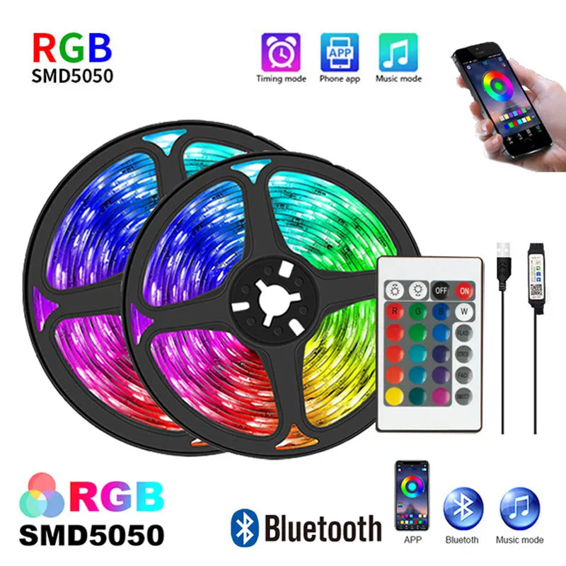 LED Strip Lights APP Control Colour Changing Lights with Remote Mode